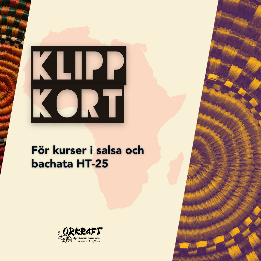 Klippkort 5 ggr, Salsa & Bachata HT25